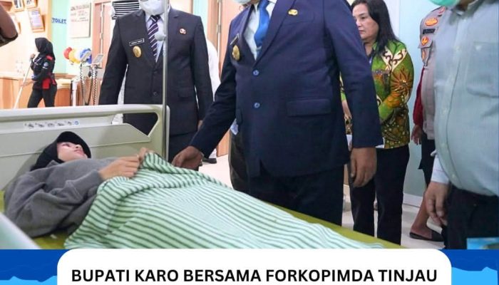 Bupati Karo Bersama Forkopimda Tinjau Kembali Penanganan Pasien Dugaan Keracunan MBG di RS Efarina Etaham