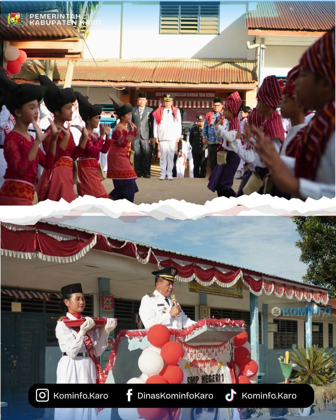 Bupati Karo Ikuti Apel HUT ke-81 Kemerdekaan Republik Indonesia di SMP Negeri 1 Kabanjahe Bupati Karo Ikuti Apel HUT ke-81 Kemerdekaan Republik Indonesia di SMP Negeri 1 Kabanjahe