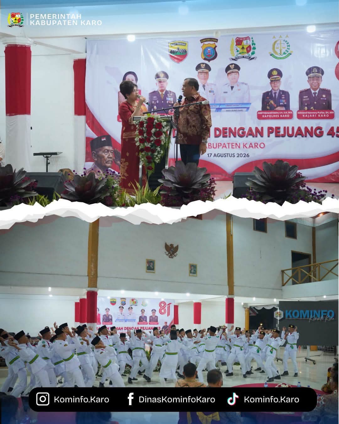 Ramah Tamah Bupati Karo Bersama Pejuang 45 Peringati HUT ke-81 RI Ramah Tamah Bupati Karo Bersama Pejuang 45 Peringati HUT ke-81 RI
