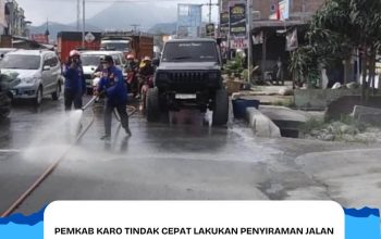 Pemkab Karo Tindak Cepat Lakukan Penyiraman Jalan Terdampak Abu Vulkanik Erupsi Gunung Sinabung Pemkab Karo Tindak Cepat Lakukan Penyiraman Jalan Terdampak Abu Vulkanik Erupsi Gunung Sinabung