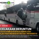 Kecelakaan Beruntun Libatkan Rombongan Bus Primajasa di Jalan Panyindangan Wetan, Indramayu