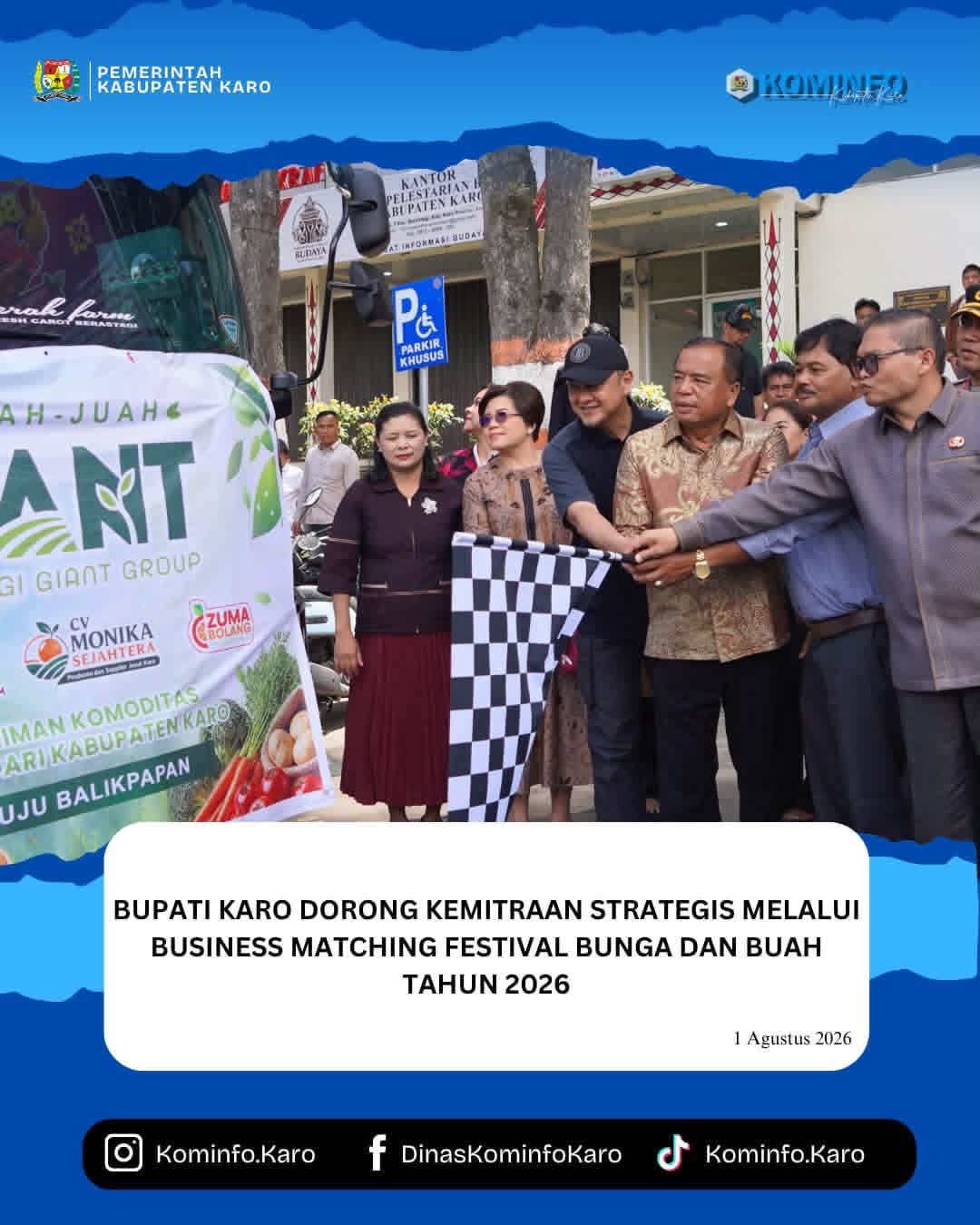 Bupati Karo Dorong Kemitraan Strategis Melalui Business Matching Festival Bunga dan Buah Tahun 2026