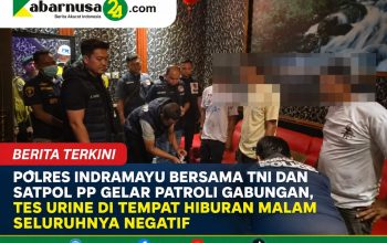 Polres Indramayu Bersama TNI dan Satpol PP Gelar Patroli Gabungan, Tes Urine di Tempat Hiburan Malam Seluruhnya Negatif