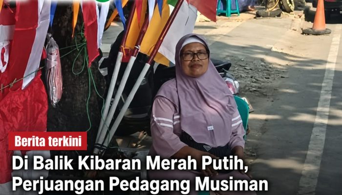 Di Balik Kibaran Merah Putih, Perjuangan Pedagang Musiman Mengais Rezeki di Indramayu