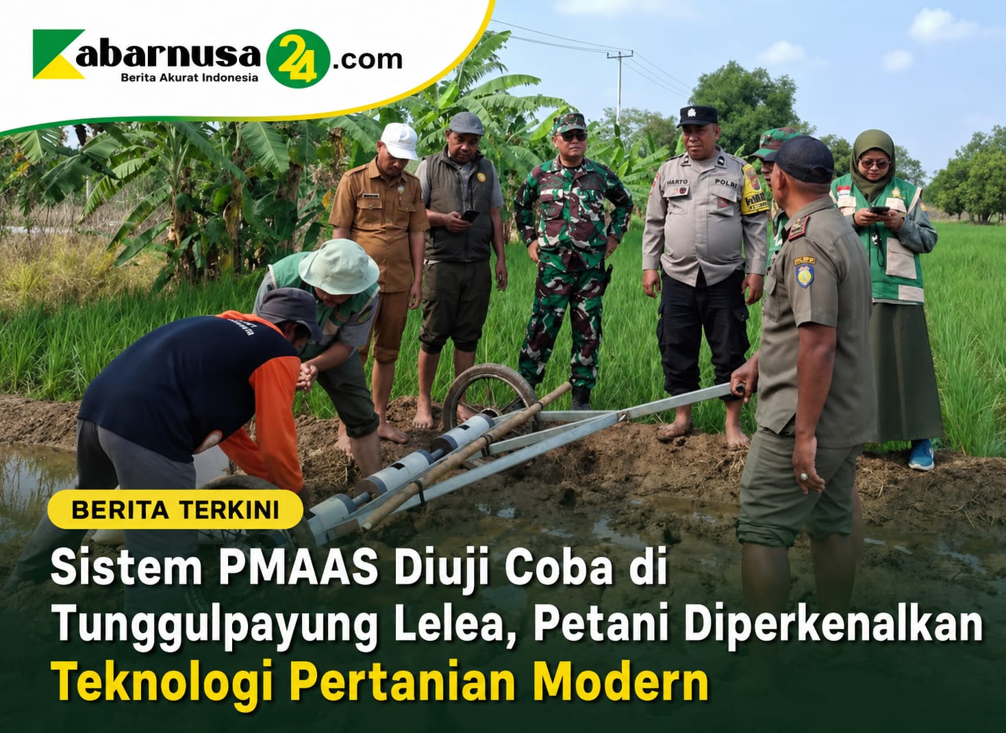 Sistem PMAAS Diuji Coba di Tunggulpayung Lelea, Petani Diperkenalkan Teknologi Pertanian Modern