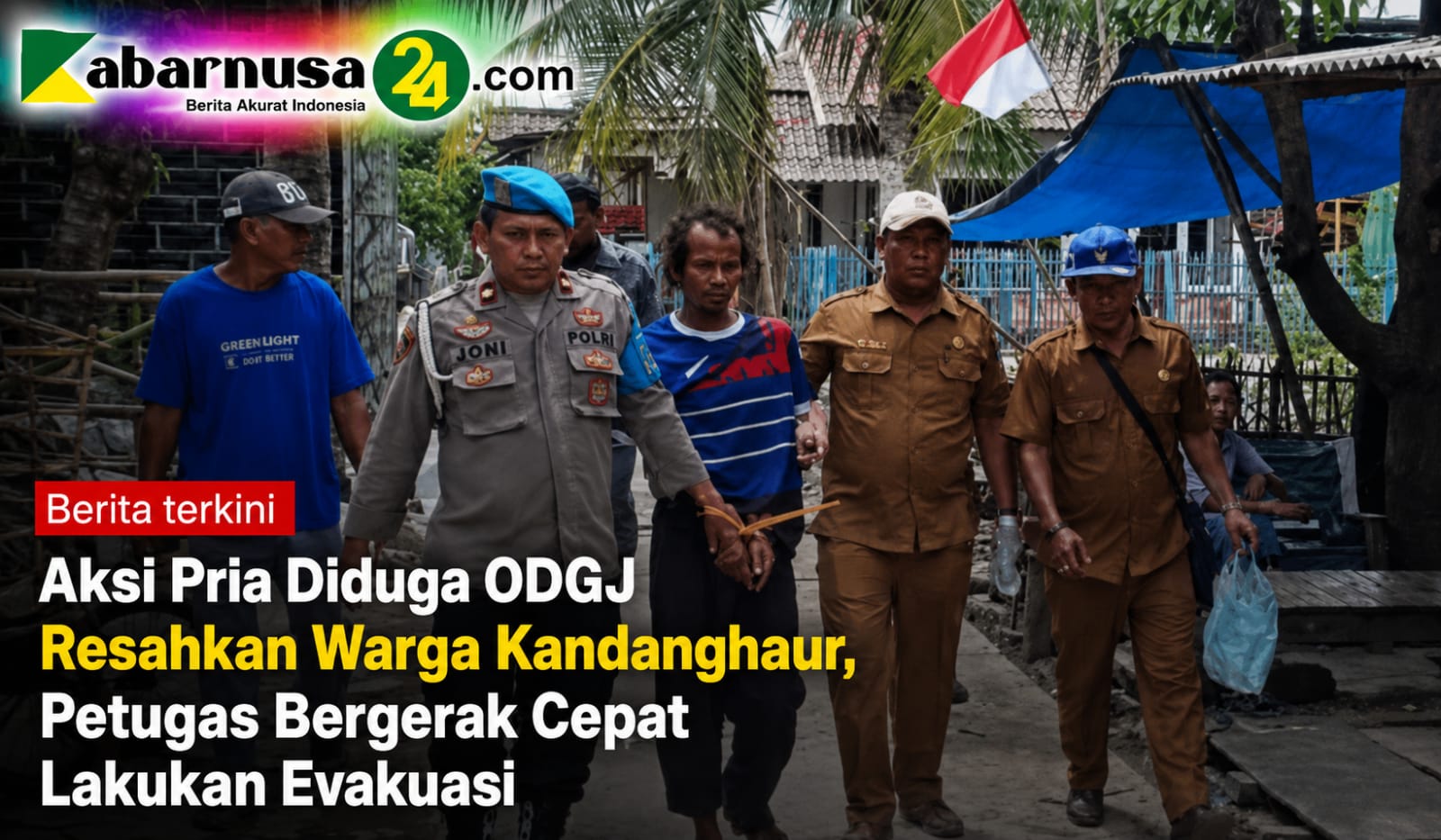 Aksi Pria Diduga ODGJ Resahkan Warga Kandanghaur, Petugas Bergerak Cepat Lakukan Evakuasi