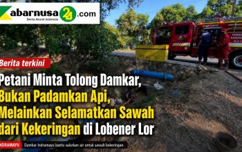 Petani Minta Tolong Damkar, Bukan Padamkan Api, Melainkan Selamatkan Sawah dari Kekeringan di Lobener Lor Petani Minta Tolong Damkar, Bukan Padamkan Api, Melainkan Selamatkan Sawah dari Kekeringan di Lobener Lor