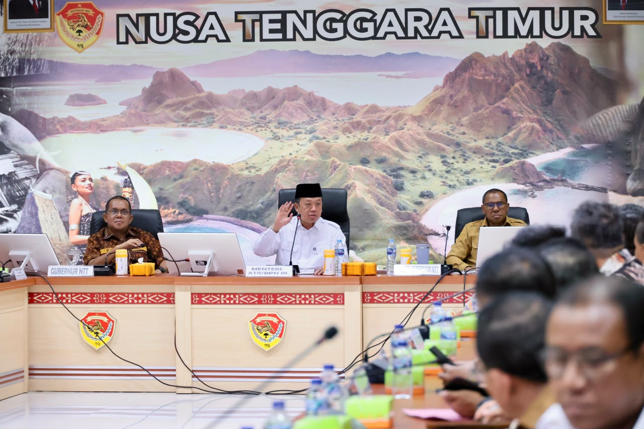 Rakor Dengan Pemda se-NTT Bahas Transformasi Layanan Pertanahan, Menteri ATR/BPN Nusron Klaim Proses Pengukuran Tanah maksimal 12 Hari
