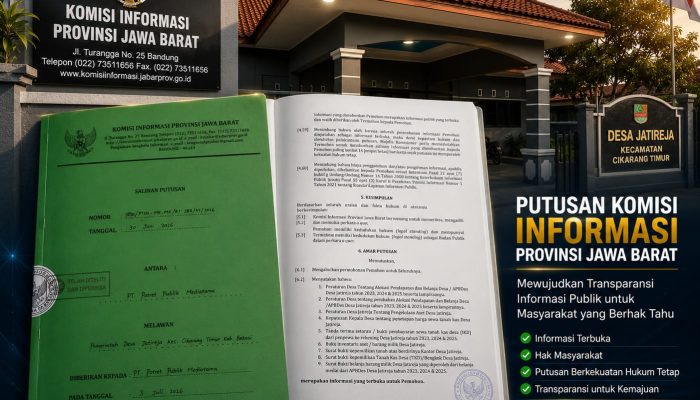Tidak Patuhi Putusan Inkrah Komisi Informasi, Kades Jatireja Suwandi Terancam Digugat di PTUN Bandung