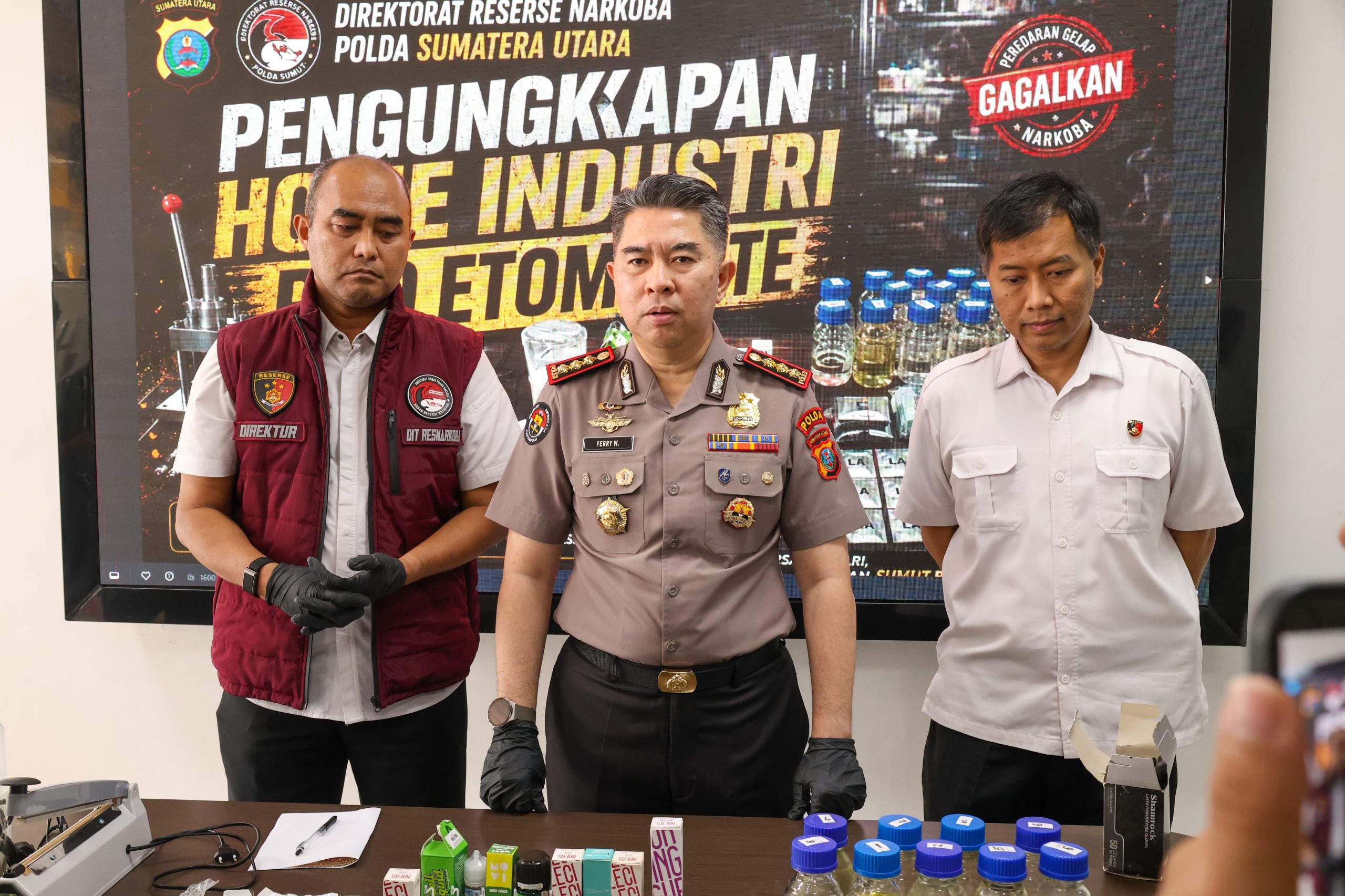 Polda Sumut Bongkar Home Industri Vape Mengandung Etomidate, Bahan Baku Diduga Dipasok dari Kamboja