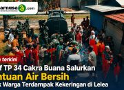Brigif TP 34 Cakra Buana Salurkan Bantuan Air Bersih untuk Warga Terdampak Kekeringan di Lelea
