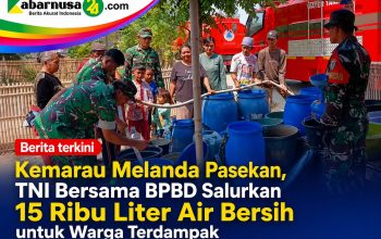Kemarau Melanda Pasekan, TNI Bersama BPBD Salurkan 15 Ribu Liter Air Bersih untuk Warga Terdampak Kemarau Melanda Pasekan, TNI Bersama BPBD Salurkan 15 Ribu Liter Air Bersih untuk Warga Terdampak