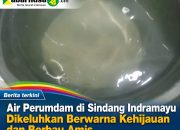 Air Perumdam di Sindang Indramayu Dikeluhkan Berwarna Kehijauan dan Berbau Amis