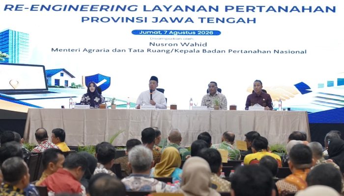 17 Agustus Mulai Terapkan Layanan Peralihan Hak, Menteri Nusron Ajak BPKAD dan IPPAT Se-Jateng Fokus Transformasi Layanan Pertanahan