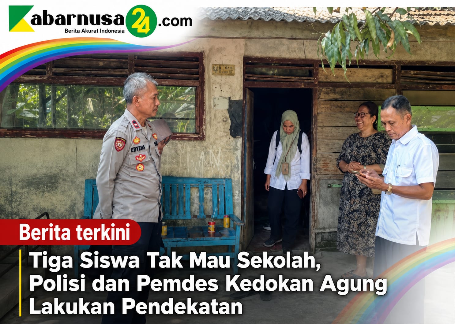 Tiga Siswa Tak Mau Sekolah, Polisi dan Pemdes Kedokan Agung Lakukan Pendekatan