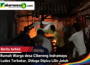 Rumah Warga desa Cibereng Indramayu Ludes Terbakar, Diduga Dipicu Lilin Jatuh