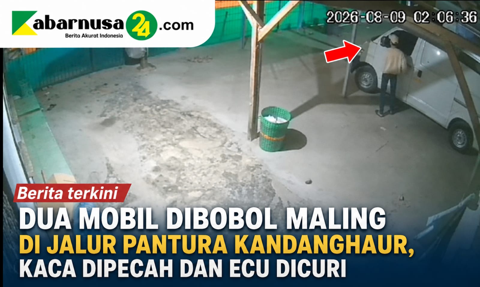 Dua Mobil Dibobol Maling di Jalur Pantura Kandanghaur, Kaca Dipecah dan ECU Dicuri