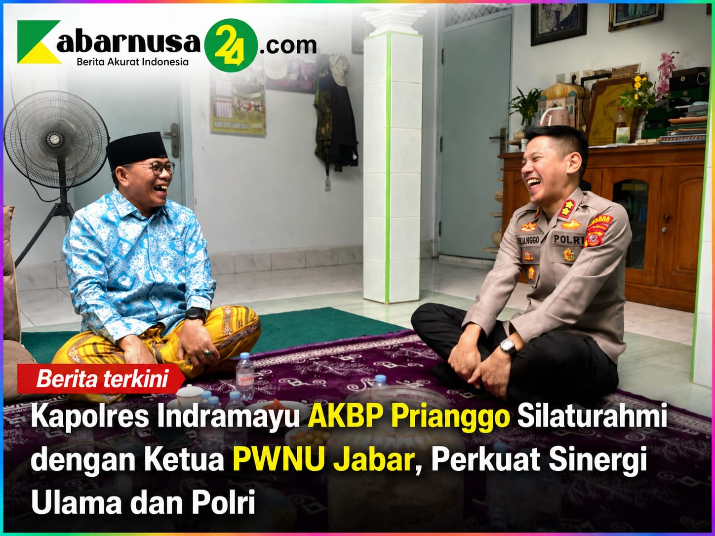 Kapolres Indramayu AKBP Prianggo Silaturahmi dengan Ketua PWNU Jabar, Perkuat Sinergi Ulama dan Polri