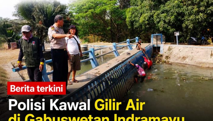 Polisi Kawal Gilir Air di Gabuswetan Indramayu, Cegah Konflik Antarpetani