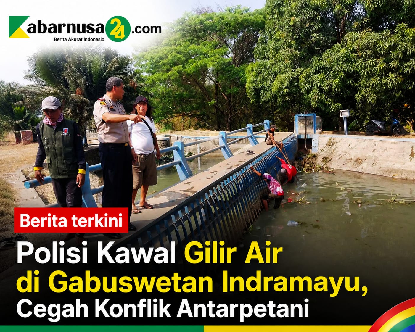 Polisi Kawal Gilir Air di Gabuswetan Indramayu, Cegah Konflik Antarpetani