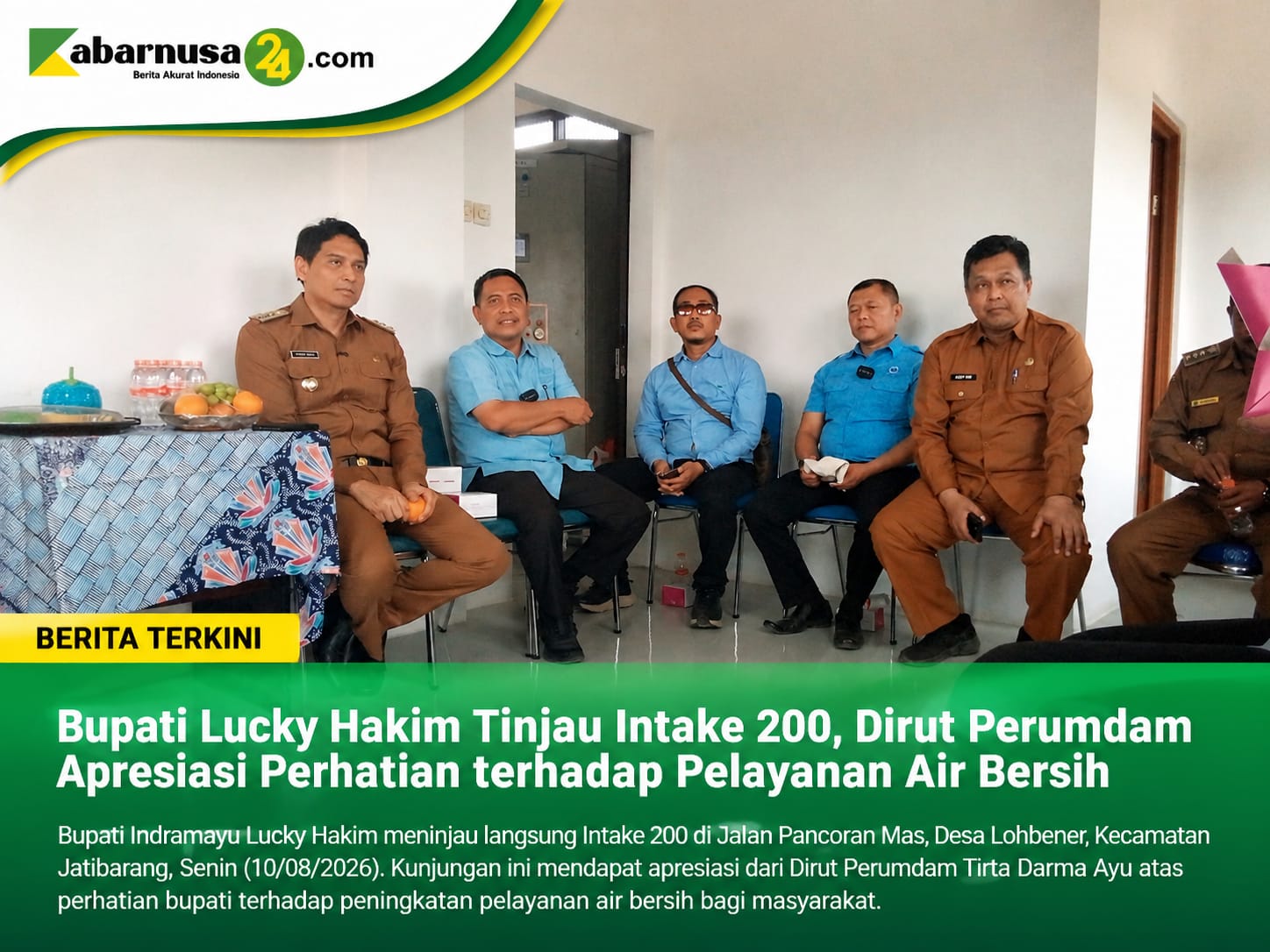 Bupati Lucky Hakim Tinjau Intake 200, Dirut Perumdam Apresiasi Perhatian terhadap Pelayanan Air Bersih