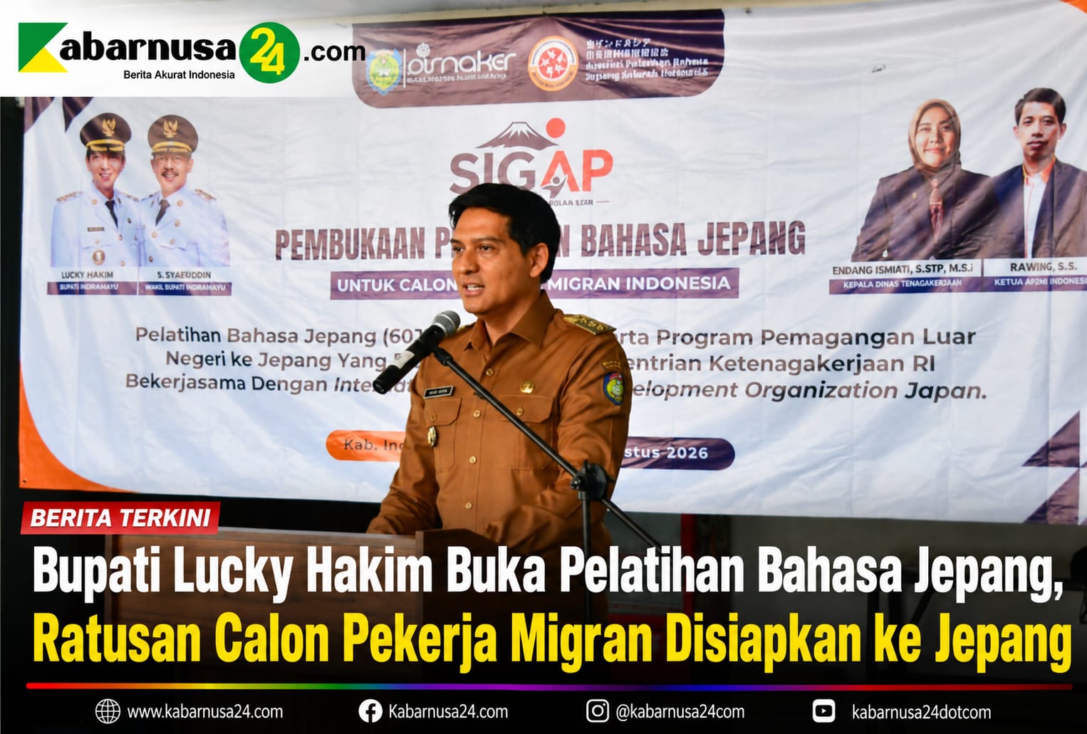 Bupati Lucky Hakim Buka Pelatihan Bahasa Jepang, Ratusan Calon Pekerja Migran Disiapkan ke Jepang