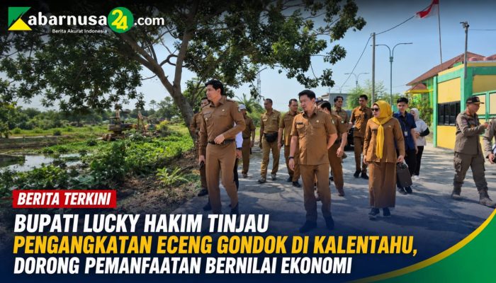 Bupati Lucky Hakim Tinjau Pengangkatan Eceng Gondok di Kalentahu, Dorong Pemanfaatan Bernilai Ekonomi