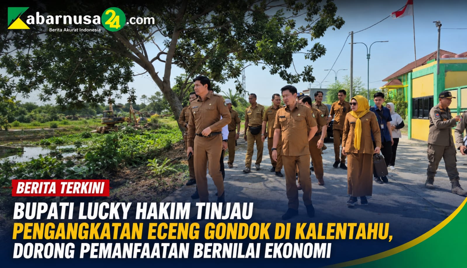 Bupati Lucky Hakim Tinjau Pengangkatan Eceng Gondok di Kalentahu, Dorong Pemanfaatan Bernilai Ekonomi
