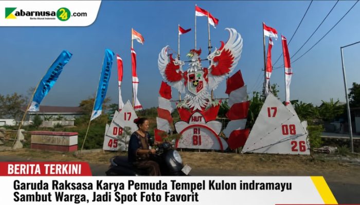 Garuda Raksasa Karya Pemuda Tempel Kulon Indramayu Sambut Warga, Jadi Spot Foto Favorit