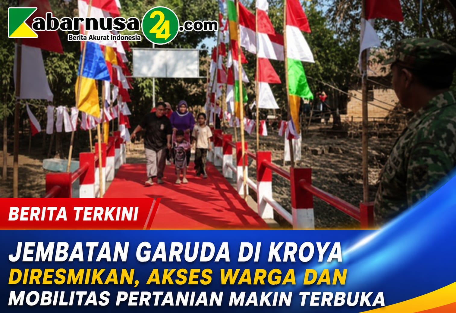 Jembatan Garuda di Kroya Diresmikan, Akses Warga dan Mobilitas Pertanian Makin Terbuka
