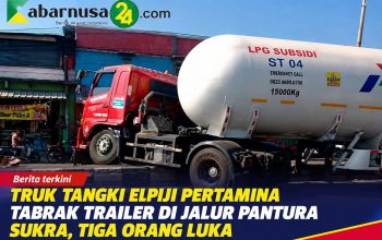 Truk Tangki Elpiji Pertamina Tabrak Trailer di Jalur Pantura Sukra, Tiga Orang Luka