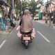 Setiap Jum'at ASN WFH, Tampak Ada Unit Motor Plat Merah Berkeliaran di Jalan Gedong Pasar Rebo Jakarta Timur