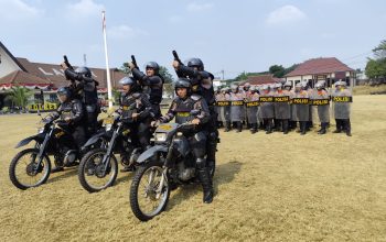 Asah Kemampuan Personel, Polres Lampung Utara Gelar  Latihan Dalmas