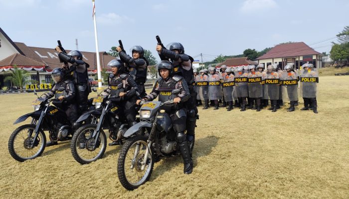 Asah Kemampuan Personel, Polres Lampung Utara Gelar  Latihan Dalmas