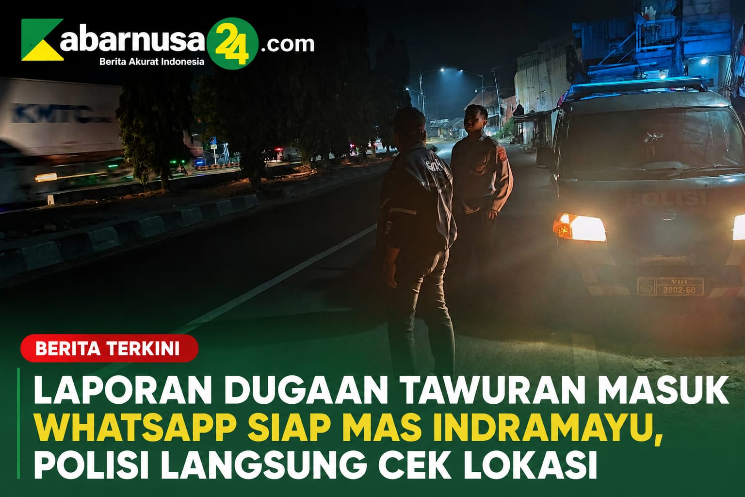 Laporan Dugaan Tawuran Masuk WhatsApp SIAP MAS Indramayu, Polisi Langsung Cek Lokasi