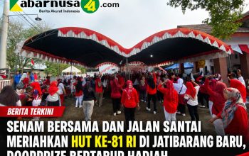Senam Bersama dan Jalan Santai Meriahkan HUT ke-81 RI di Jatibarang Baru, Doorprize Bertabur Hadiah Senam Bersama dan Jalan Santai Meriahkan HUT ke-81 RI di Jatibarang Baru, Doorprize Bertabur Hadiah