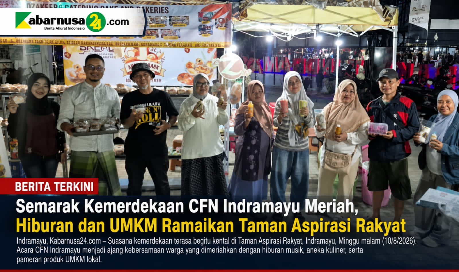 Semarak Kemerdekaan CFN Indramayu Meriah, Hiburan dan UMKM Ramaikan Taman Aspirasi Rakyat