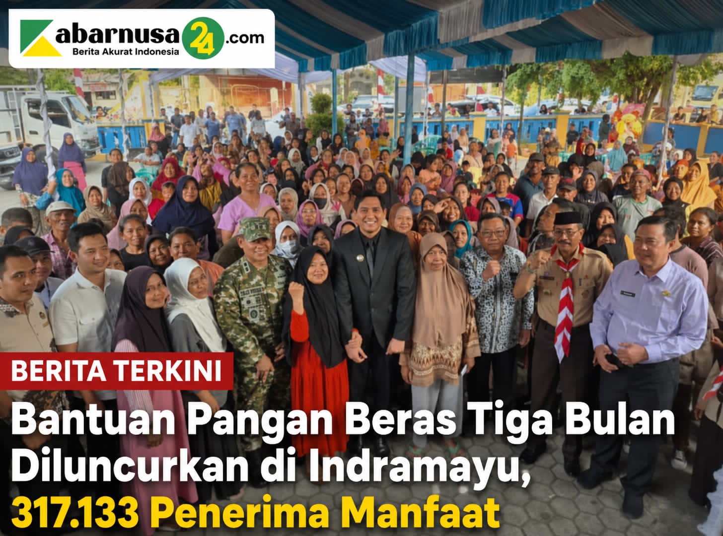 Bantuan Pangan Beras Tiga Bulan Diluncurkan di Indramayu, 317.133 Penerima Manfaat