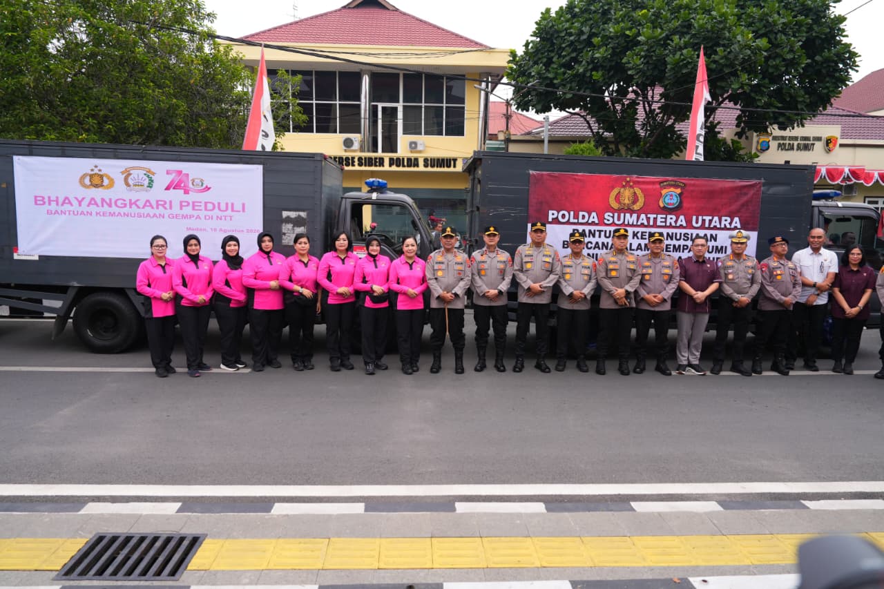 Polda Sumut Berangkatkan 25 Ton Bantuan Kemanusiaan Tahap Pertama untuk Korban Gempa NTT