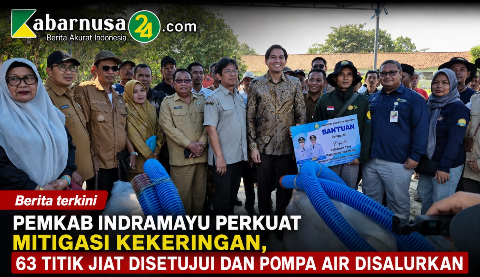 Pemkab Indramayu Perkuat Mitigasi Kekeringan, 63 Titik JIAT Disetujui dan Pompa Air Disalurkan