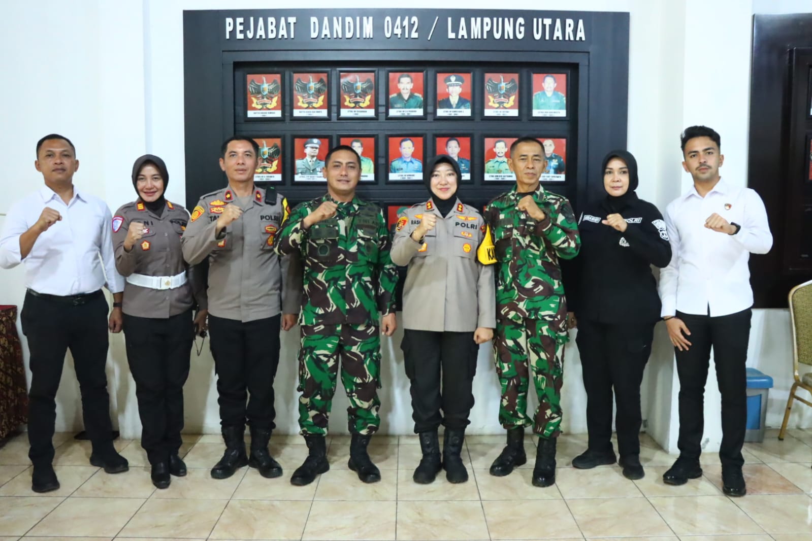 Kapolres Lampung Utara Perkuat Sinergis TNI-polri Bersama Dandim 0412