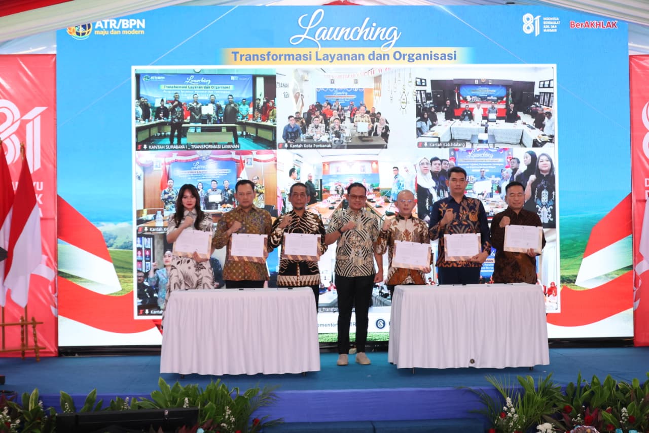 Diresmikan di HUT RI ke 81, Sebanyak 17 Kantah ATR/BPN Terapkan Pelayanan Peralihan Hak Terintegrasi Urus Balik Nama Maksimal 10 Hari