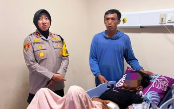 Bentuk Kepedulian,Kapolres Lampung Utara  Jenguk Pelajar Korban Curas di RS Handayani