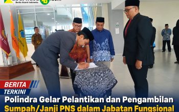 Polindra Gelar Pelantikan dan Pengambilan Sumpah/Janji PNS dalam Jabatan Fungsional