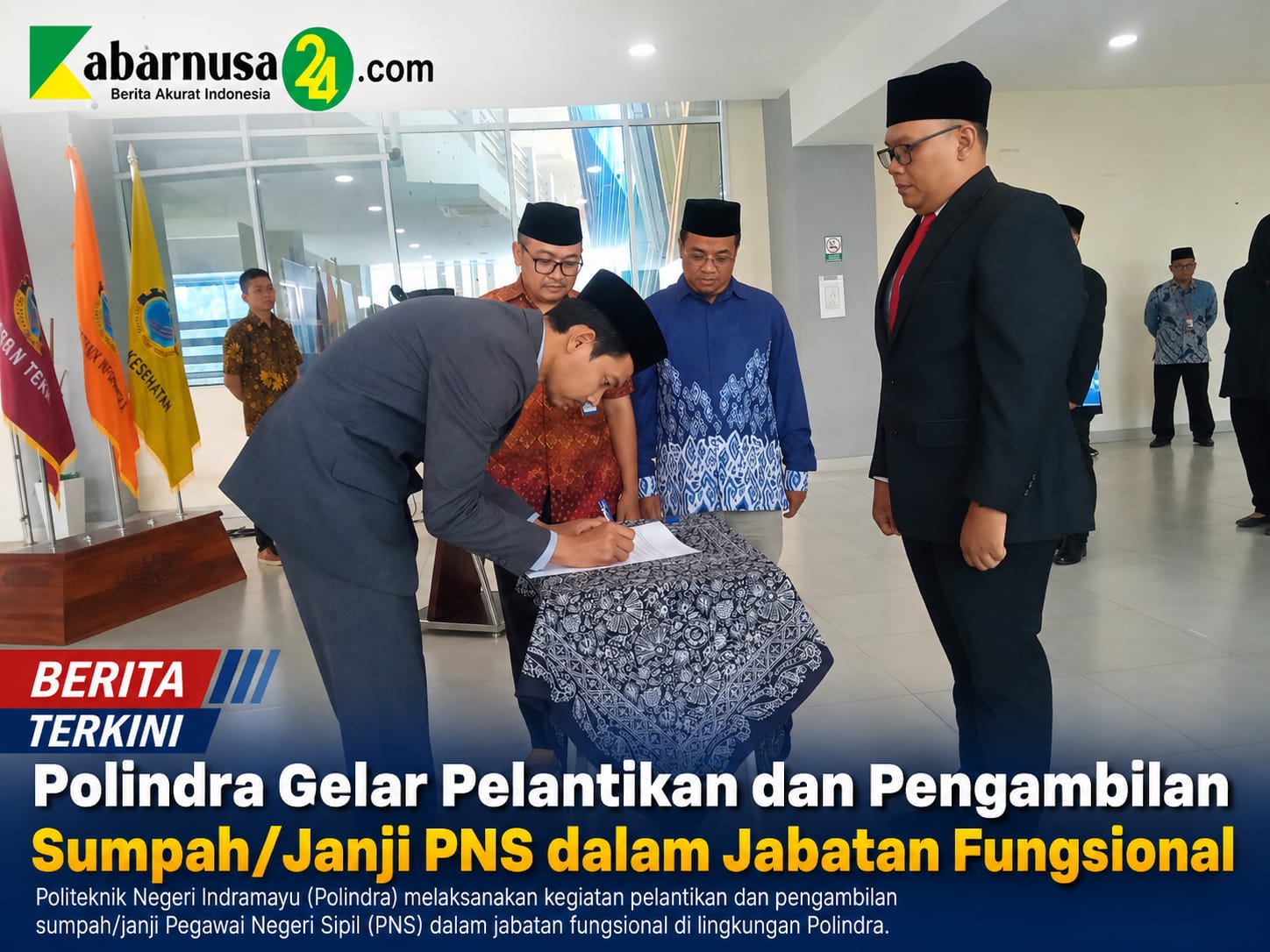 Polindra Gelar Pelantikan dan Pengambilan Sumpah/Janji PNS dalam Jabatan Fungsional
