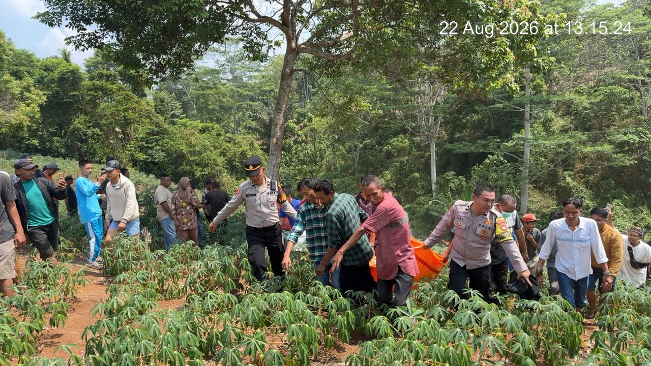 Polres Lampung Utara Evakuasi Jenazah dan Olah TKP Penemuan Mayat di Sungkai Jaya