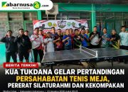 KUA Tukdana Gelar Pertandingan Persahabatan Tenis Meja, Pererat Silaturahmi dan Kekompakan