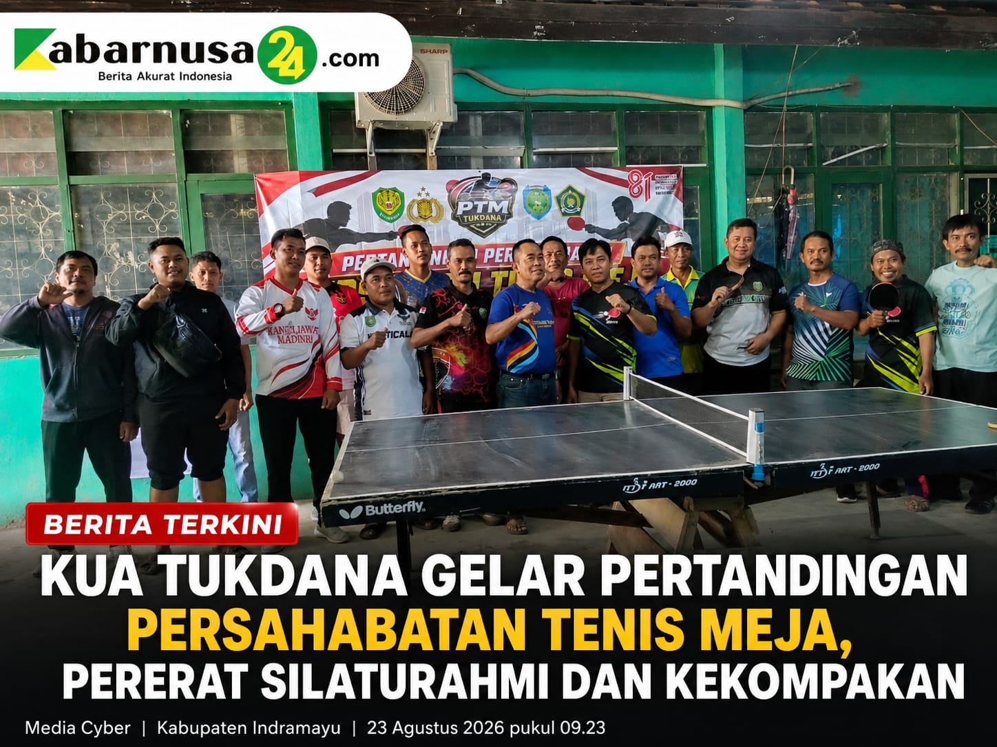 KUA Tukdana Gelar Pertandingan Persahabatan Tenis Meja, Pererat Silaturahmi dan Kekompakan