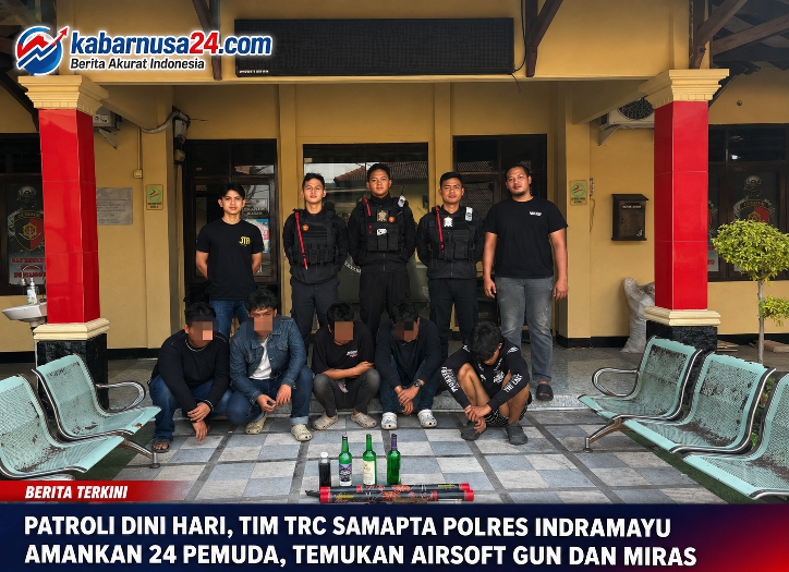 Patroli Dini Hari, Tim TRC Samapta Polres Indramayu Amankan 24 Pemuda, Temukan Airsoft Gun dan Miras