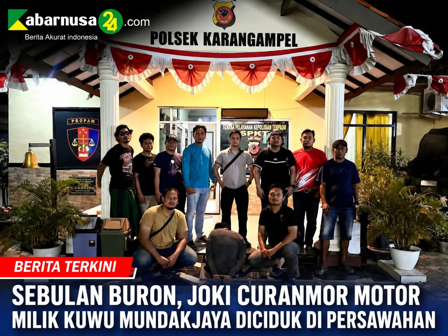 Sebulan Buron, Joki Curanmor Motor Milik Kuwu Mundakjaya Diciduk di Persawahan